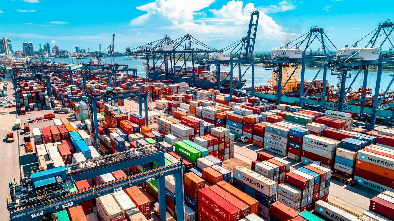 Container terminal at Dar es Salaam port