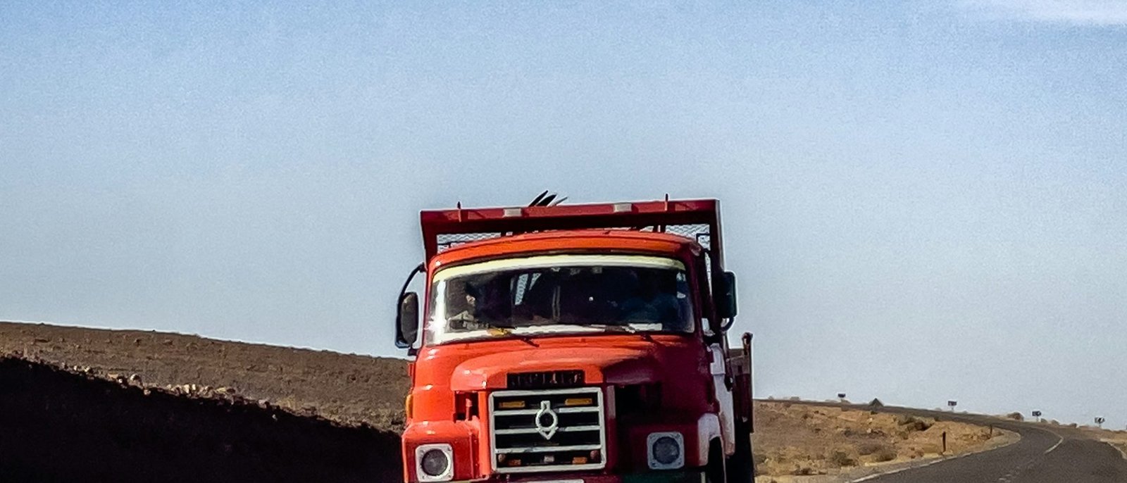 Truck on an open highway